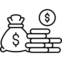 Profit Icon Money Bag