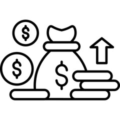 Profit Icon Money Bag