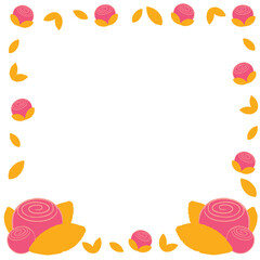 Floral Roses Decorative Frame Design