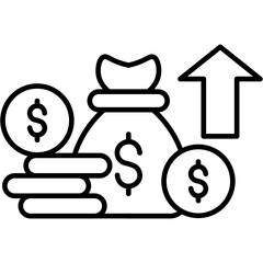 Profit Icon Money Bag