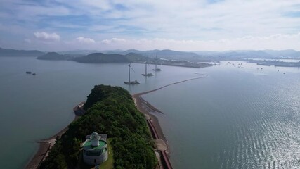 하늘에서 본 아름다운 바닷가