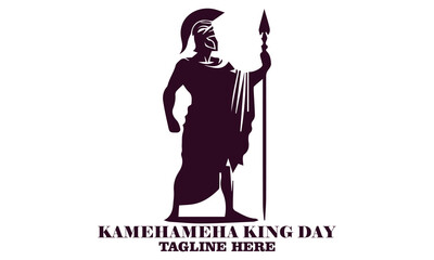 Kamehameha king day logo icon. Kamehameha king day vector design, illustration of kamehameha king day flat art