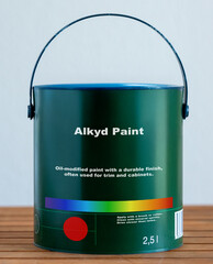 Alkyd Paint Oil-modified paint with a durable finish, often