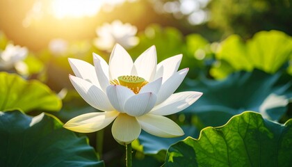 Obraz premium white lotus flower