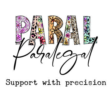 Floral Leopard Print Design with Text "Paral Paral" and "Support with Precision"
