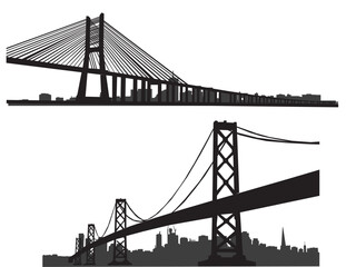 collection of city bridges cityscape 