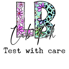 Obraz premium LR Cab Tech Test with Care - Floral and Leopard Print Design