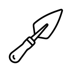 Trowel Icon Outline Vector Illustration
