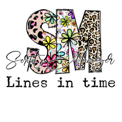 Script Manager Lines in Time - Design with Leopard Print and Flowers