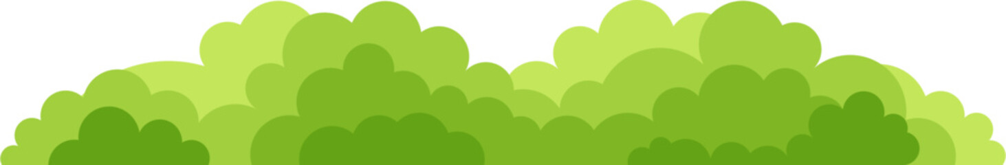 Cute Cartoon Bush Illustration