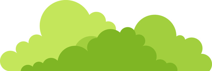 Cute Cartoon Bush Illustration