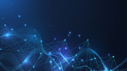 Global network connection. Global business. Social network communication. Internet technology. Vector illustration