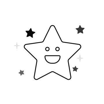 cute animation of stars with white background - stras animation for graphic resources
