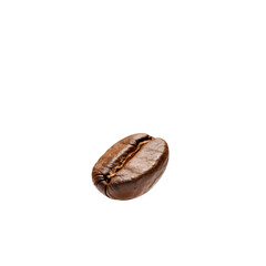 floating coffee bean cracked open, inside a tiny rising