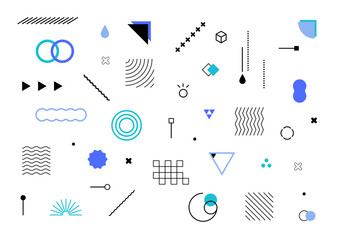 幾何学 グラフィック パターン 背景素材 青