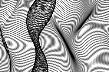 black and white background . liner pattern texture 