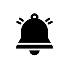 Obraz premium Ringing notification bell icon, active alert symbol. Sounding ringer graphic for urgent messages or important updates, dynamic user interface element illustration.
