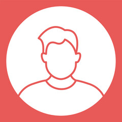 User profile sign symbol vector flat icon