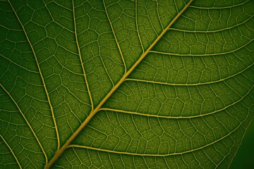 Leaf vein structure in macro view