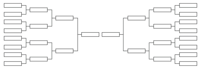 simple lineart team bracket tournament design template