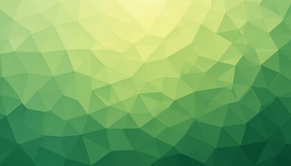 Fototapeta premium Abstract geometric low poly background with green gradient tones and polygonal shapes creating a modern artistic texture