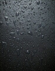 Grey, dark, and smooth, this abstract wallpaper features a seamless design subtly decorated with water drops, creating a wet, modern surface perfect for elegant backgrounds, stylish presentations, or 