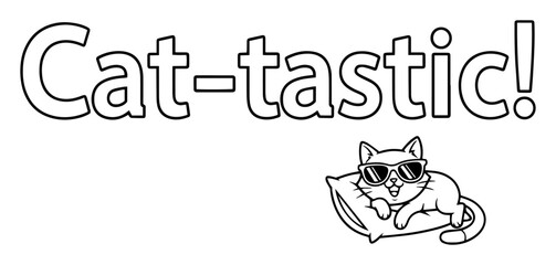 cat-tastic cool cat with sunglasses vector illustration
