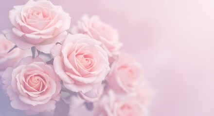 Close-up of a bouquet of pink roses