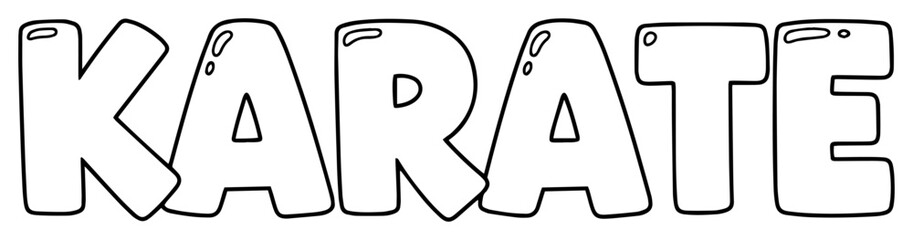 karate bold typography vector illustration for kids © Anna