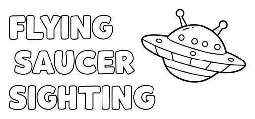 flying saucer sighting ufo themed vector for kids