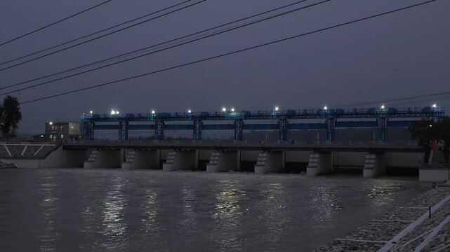 The Beauty of Haridwar River Dam at Night