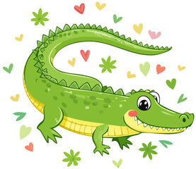Obraz premium Happy Reptile Illustration