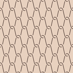 Japanese Curl Net Vector Seamless Pattern