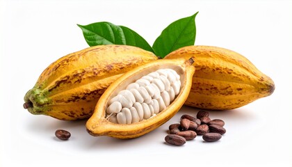 cacao fruit isolated on white background