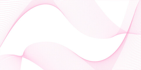 pink wave curve lines banner background design. Abstract soft wave lines dynamic flowing pink light isolated background. Vector Illustration of the pink pattern of lines. Black stripes on white .