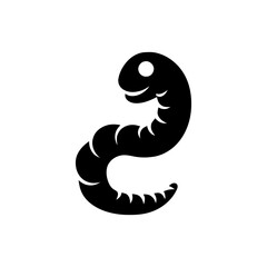 Fototapeta premium Snake or serpent icon, often symbolizing malware (like a computer worm), treachery, a hidden threat, or danger in cybersecurity and other contexts.