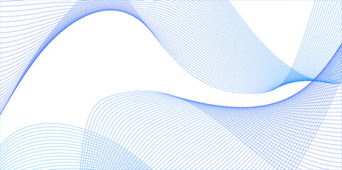 White wave curve lines banner background design. Abstract soft wave lines dynamic flowing blue light isolated background. Vector Illustration of the gray pattern of lines. stripes on white.