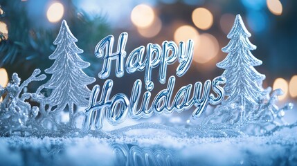 Happy Holidays: Festive Silver Decorations and Winter Wonderland