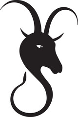 Black Goat Head Silhouette