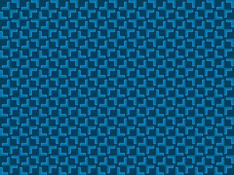 Repeating pattern consisting of blue angles, horizontal