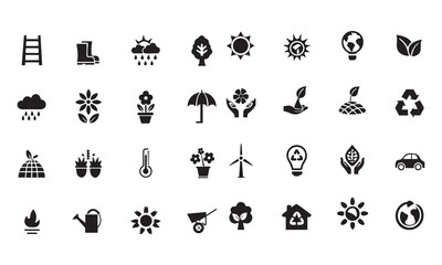Ecology line icons