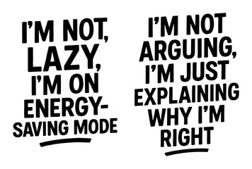 funny energy and logic quotes minimal text design