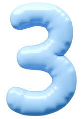 3D画像_風船_3_水色