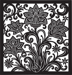 Elegant Laser Cut Floral Frames