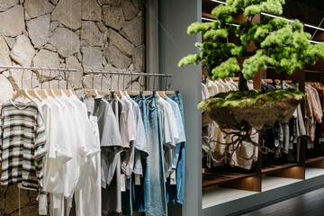 clothes store in shopping mall