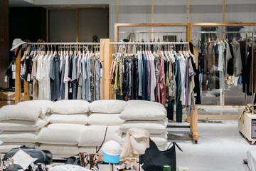 clothes store in shopping mall