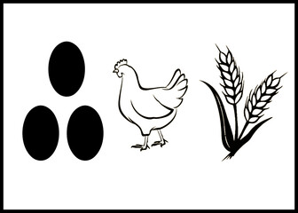 Rätsel Bilderrätsel Auch ein blindes Huhn findet mal ein Korn Blind man hit mark Redewendung