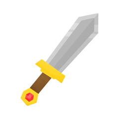 Sword with ruby ​​in the handle.