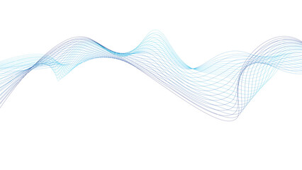 Blue Wave Line Background. Abstract Digital Flow in Motion