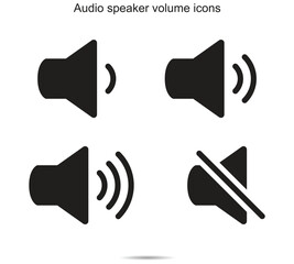 Audio speaker volume icons